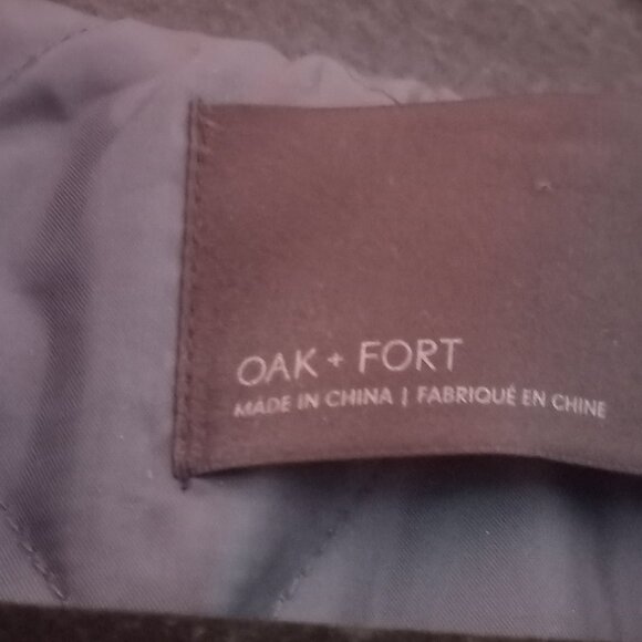 OAK + FORT  navy blue felted wool jacket - Picture 2 of 11